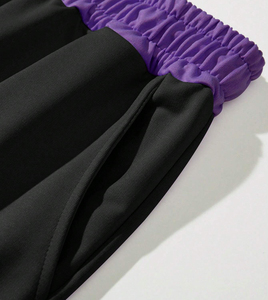 Pantalones Cortos Deportivos Casuales Estampados de Dos Tonos para Hombre, con Cordón Ajustable, Cintura Media, Secado Rápido, 100% Algodón, Bolsillos, Patrón de Letras, Tejido de Punto - Product Image 3