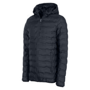 Men's Hooded Puffer Jacket Thick Warm Winter Coat Zipper Closure Solid Color Casual Style Windproof Polyester <b>Wadding</b> - Product Image 2