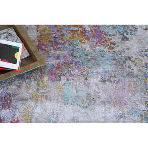 Tapis rectangulaire artisanal DreamCraft en bambou noué à la main/écorce de bambou, motif abstrait, art de sol, ivoire élégant, Vietnam - Product Image 4