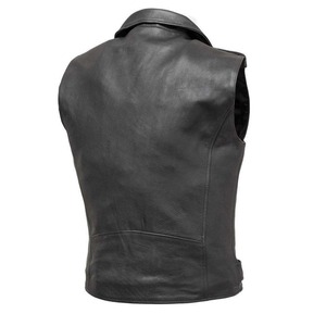 Chaleco de cuero genuino de nueva llegada, diseño ajustado de piel de vaca pura, chaleco cálido de cuero auténtico. - Product Image 6