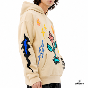 Sudadera con Capucha SINEWY, Tejida, Transpirable, 100% Algodón, Estilo Urbano, para Adultos, Otoño, Corte Regular, Manga Larga, Logotipo Frontal - Product Image 2