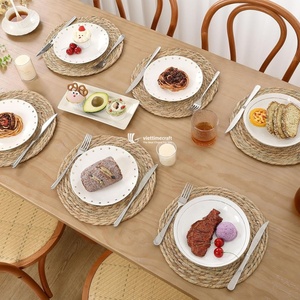 Tapis de table durable en jacinthe d'eau, parfait pour les repas et les réceptions, tapis et tapis d'artisanat du Vietnam en gros - Product Image 1