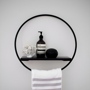 Toallero Individual Autoadhesivo de Acero Inoxidable con Recubrimiento en Polvo Negro para Baño, Uso Doméstico o Hotelero al Precio Más Bajo - Product Image 1