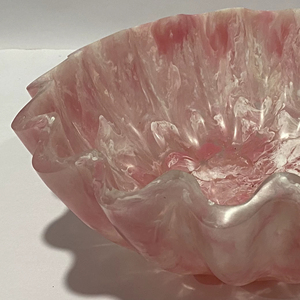 Cuenco para Servir Venus de Resina Pulida Hecho a Mano, con Diseño de Espiral Terrestre Rosa, Grande, Ecológico, de Grado Alimenticio, Duradero, para Hogar y Hotel - Product Image 1