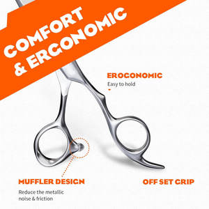 Tijeras de Peluquería para Cortes de Cabello Limpios y Precisos en Salones o en Casa, Tijeras de Corte de Cabello de Acero Inoxidable Ultraafiladas - Product Image 5