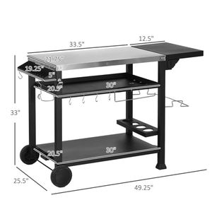 Carrito de Almacenamiento para Exteriores, Mesa para Barbacoa y Carrito de Bar en un Diseño Práctico - Product Image 6
