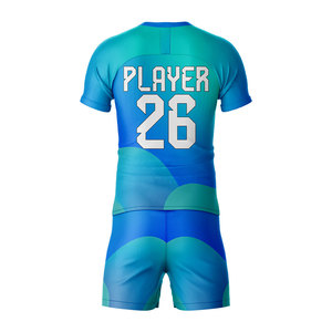 Maillot et short de football personnalisés pour hommes, kit de football sublimé, uniforme sportif léger et de haute qualité à séchage rapide - Product Image 2