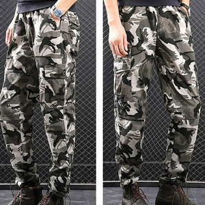 Pantalon cargo camouflage homme léger, respirant, multi-poches, taille élastique, fermeture éclair, pantalon homme délavé - Product Image 6
