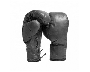 Guantes de boxeo con cordones personalizados profesionales de alta calidad hechos de cuero Premium Equipo de artes marciales personalizable - Product Image 5