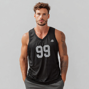 100% Polyester Football Training <b>Singlet</b> Tops Sleeveless Sublimation <b>Running</b> Tops Men Customize Sublimation <b>Singlet</b> Tops - Product Image 6