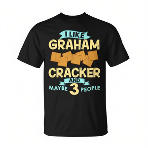 Camiseta Promocional Unisex de Manga Corta con Cuello Redondo para Adultos, sin Gluten, con Diseño de Galleta Graham y Cobertura de Chocolate - Product Image 2