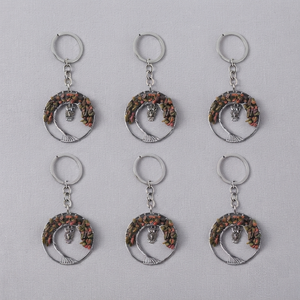 Llavero de cristal de alta calidad, llavero de árbol de la vida de unakita, llavero de piedra natural con diseño de búho, regalos para mujeres. - Product Image 3