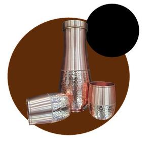 Decorative Copper Water Pitcher and Glass <b>Set</b> Premium Dining Drinkware for Table Serving and Hospitality Use - Product Image 6