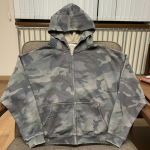 Sweat à capuche camouflage 360 g/m² ample avec double fermeture éclair, coupe oversize et broderie 3D personnalisée, 100 % coton, Birlag Sports - Product Image 4