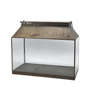 Portavelas Rectangular Grande y Moderno de Metal Pulido con Paneles de Vidrio para Decoración del Hogar - Product Image 4