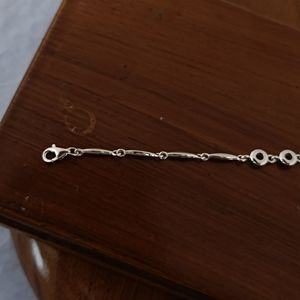 สร้อยข้อมือเงินแท้ 925 ดีไซน์วงกลม โรเดียมเคลือบเงา รูปทรงเรขาคณิต สำหรับผู้หญิง ของขวัญเครื่องประดับสุดหรู - Product Image 5