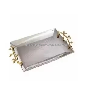 Plateau de service en aluminium pour restaurant et maison Plateau décoratif Plateau de service et Offre Spéciale de qualité supérieure - Product Image 1