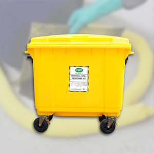 660L Heavy Duty Chemical Spill Kit with Wheelie <b>Bin</b> <b>Large</b> Scale Hazardous Chemical Spill Response and Containment Absorbent Kit - Product Image 3