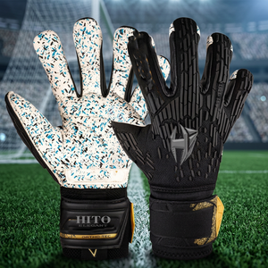 Customized Front Palm Quartz Latex Soccer Goalkeeper <b>Gloves</b> For Professional Backhand Rubber Inject Hybrid Cut Wholesale - Product Image 4