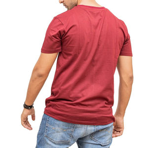Camisetas con Logotipo Personalizado, Camiseta de Cuello Alto Acanalado de Manga Corta, Camiseta Lisa de Algodón 100% de 230 g para Hombre - Product Image 3