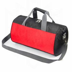 Red and Black Polyester <b>Duffel</b> <b>Bag</b> with Zipper Closure Large Capacity Sport Fitness Gym Travel <b>Bag</b> - Product Image 5