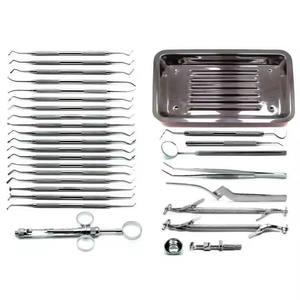 Ensemble d'instruments dentaires ASLING INTERNATIONAL AI-DS-MF-25 en acier inoxydable, manuel, certifié CE, classe I, outils chirurgicaux professionnels - Product Image 4