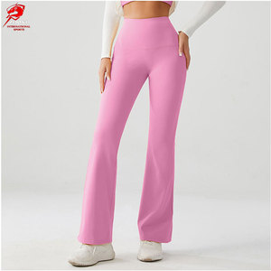 Pantalones acampanados para mujer, minimalistas, de uso diario, con tacto suave, para un estilo informal y comodidad duradera - Product Image 1