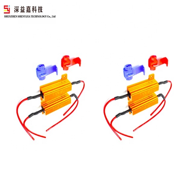 SHENYIJIA Gold Aluminium Housed Ceramic Tube Wirewound Braking Resistor 50W 100W 200W Strong Overload Capacity Inorganic Coated