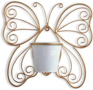 Macetero de pared con diseño de gallo minimalista y alegre, arte geométrico de hierro, diseño rústico ecológico, acabado con recubrimiento en polvo - Product Image 5
