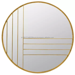 <b>Gold</b> Design Mirror Indoor Decor Home Decor Design Classic Rounded Modern Decor Wall Mirror Multiple Finishing Designs - Product Image 1