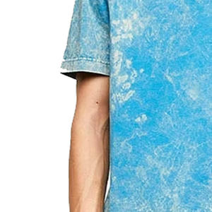 Men's <b>Tie</b>-Dye O-Neck Short Sleeve Regular Fit Casual T-Shirt <b>Knitted</b> Fabric 100% Cotton - Product Image 4
