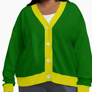 Premium Quality Custom OEM ODM Sorority Embroidered Women <b>Cardigan</b> 100% Cotton Knit <b>Sweater</b> High Street Solid Button Greek Life - Product Image 1