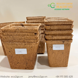 Pot en fibre de coco biodégradable - Pots en coco écologiques sur mesure pour plantes et fleurs de Eco2go Vietnam - Product Image 3