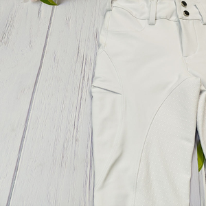 Pantalon d'équitation pour femme taille haute, couleur unie, coupe ajustée avec poche utilitaire et fermeture boutonnée - Product Image 4