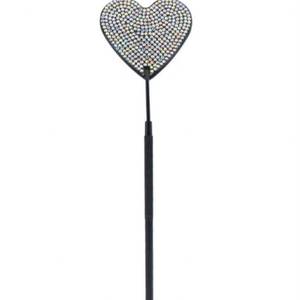 Pink Heart Shaped <b>Makeup</b> <b>Mirror</b> With Rhinestones Luxury Style Customized Finish - Product Image 2