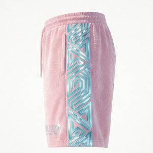 กางเกงขาสั้นแฟชั่นกำมะหยี่สไตล์ยูนิเซ็กซ์ ประดับโลโก้ด้วยคริสตัล เหมาะสำหรับใส่ในฤดูร้อน เป็นมิตรต่อสิ่งแวดล้อม ระบายอากาศได้ดี ทรงปกติ รุ่น Maluza - Product Image 4