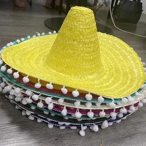 หมวกทรงโซมเบรโรแบบปรับได้ลายทางหลากสีพร้อมพู่ห้อย สำหรับฤดูร้อน งานปาร์ตี้กลางแจ้ง การเดินทาง ธุรกิจ ตกปลา เล่นสกี และท่องเที่ยว - Product Image 1