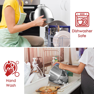 Bol mélangeur en acier inoxydable 5 QT, compatible <span class=keywords><strong>KitchenAid</strong></span>, qualité alimentaire, passe au lave-vaisselle, pièces pour batteur sur socle inclinable 4,5-5 Quart - Product Image 6