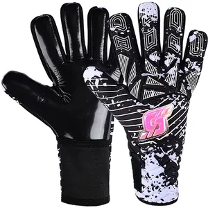 Fabricante Goalkeeper luvas com pulseira estendida para ajuste personalizável, contato 4mm alemão látex palma design ergonômico