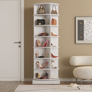 Nuovo Armadio Girevole per Scarpe a 360 Gradi con 7 Ripiani, Contiene fino a 28 Paia di Scarpe - Product Image 1