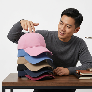 Casquette de baseball unisexe à 6 panneaux, couleur unie, en sergé de coton, ajustement réglable, chapeau décontracté pour adultes, à porter en toutes saisons - Product Image 4