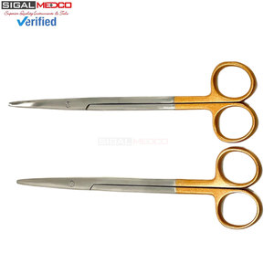 กรรไกรตัดเย็บผ่าตัดแบบแมนนวล Metzenbaum ขนาด 7 นิ้ว ผลิตจากเหล็กกล้าไร้สนิมของเยอรมนี ใบมีดตรง/โค้ง ปลายทู่/ปลายมน สำหรับงานผ่าตัดที่ละเอียดอ่อน - Product Image 2