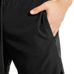Pantalones Cortos Deportivos 2 en 1 para Hombre, Negros y Naranjas, Doble Capa, Forro Interior de Compresión, Bolsillo para Teléfono, Cordón Ajustable, Alta Calidad, Personalizables - Product Image 5