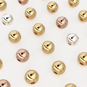 Entretoises à billes lisses en or massif 14 carats, 2 mm (10 pièces) – Composants et accessoires de bijouterie - Product Image 1