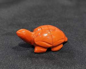 Sculpture de tortue en jaspe rouge, pierre naturelle de guérison, figurine d'animal spirituel, cristal, énergie Reiki, décoration, cadeau - Product Image 1