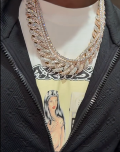 New Design Stacked Cuban And <b>Tennis</b> Chain Set Luxury US Hiphop Bling <b>Necklace</b> Embedded With Lab Grown Diamond - Product Image 4