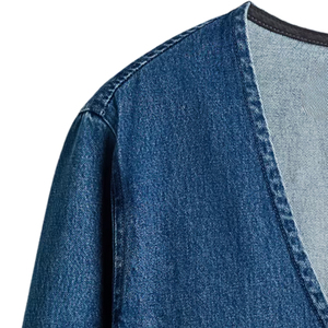 Veste en jean décontractée pour femme à manches longues, boutonnée, coupe classique, légère, pour le printemps, l'automne, le streetwear et le quotidien - Product Image 3