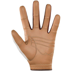 ถุงมือกอล์ฟสำหรับผู้หญิง รุ่น Relax Grip พร้อมฝ่ามือหนังสีคาราเมลและด้านหลังสังเคราะห์ สีขาว/คาราเมล สำหรับมือซ้าย - Product Image 3