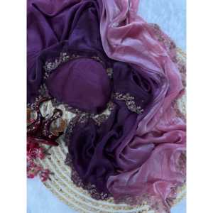 Sari de diamantes de fiesta de diseñador con trabajo elegante de diamantes - Product Image 1