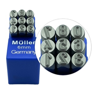 Juego de punzones de acero de 6 mm para números económicos 0-9, 9 piezas, 6 como 9, Cr-V 6150 HRC 58-62, marcado permanente, pedido a granel, OEM/ODM, Taiwán - Product Image 4